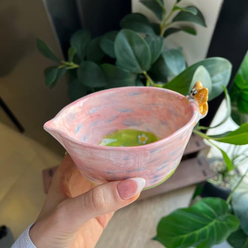 وعاء ماتشا حديقة القطة ليلي