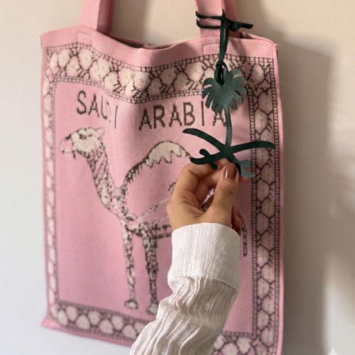 TOTE BAG - الهوية السعودية - زهري
