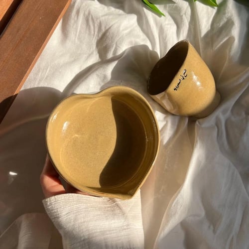 طقم ماتشا قلب صنع بالسعودية