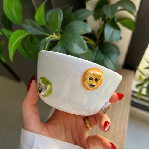 وعاء ماتشا محبين الكلاب