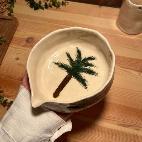 وعاء ماتشا النخلة