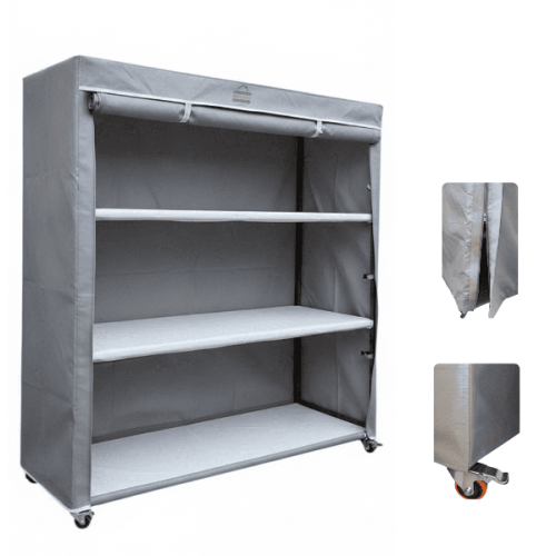 دولاب تخزين متنقل لون رصاصي