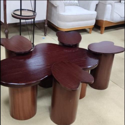 طقم طاولات خشب سنديان كلاسيكي