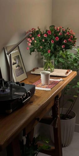 طاولة ركن قهوه كلاسيكي خشب طبيعي