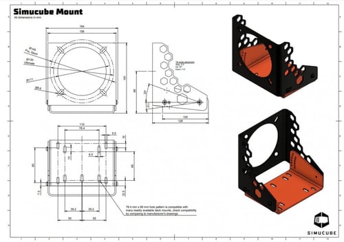 SIMUCUBE Mount for Direct Drive Force Feedback