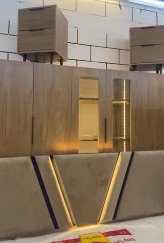 غرفة النوم خشبي جاهزة مع هدية بكج نوم