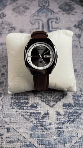 ساعة ريكو اليابانية الكلاسيكية (ڤنتج) بسوار بني غا...