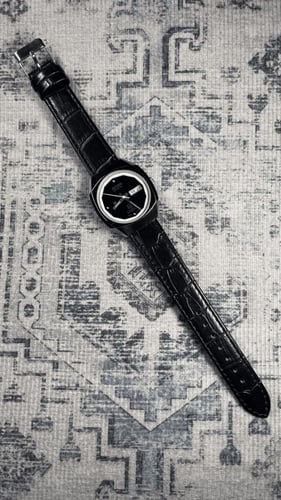 ساعة ريكو اليابانية الكلاسيكية (ڤنتج) بسوار أسود م...