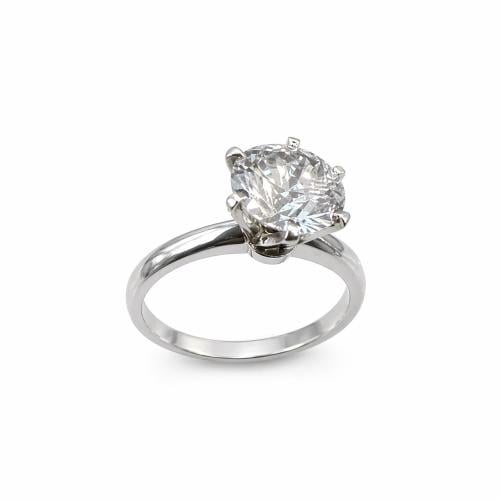 خاتم ألماس بتصميم مبتكر Round Cut Diamond
