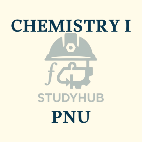 PNU - CHEMISTRY I