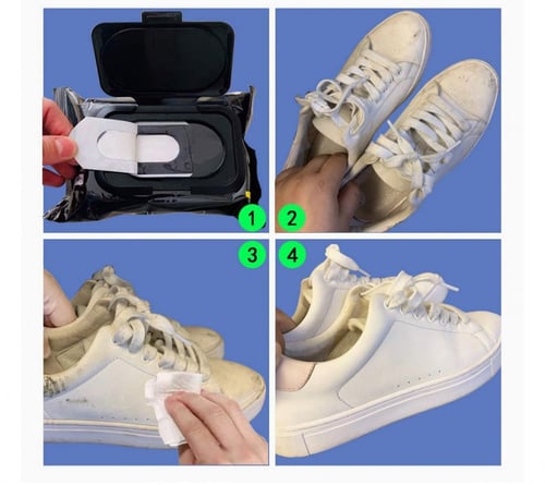 مناديل مبللة سريعة التنظيف للاحذية