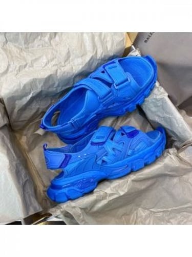 Balenciaga track logo sandals Blue