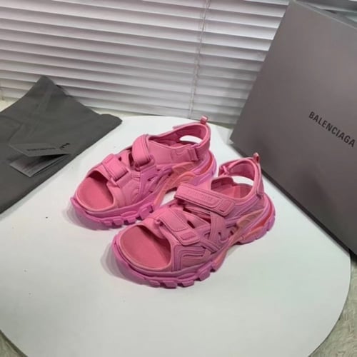 Balenciaga track logo sandals pink
