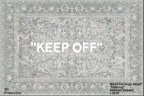 Virgil Abloh x IKEA MARKERAD “Keep Off” Rug