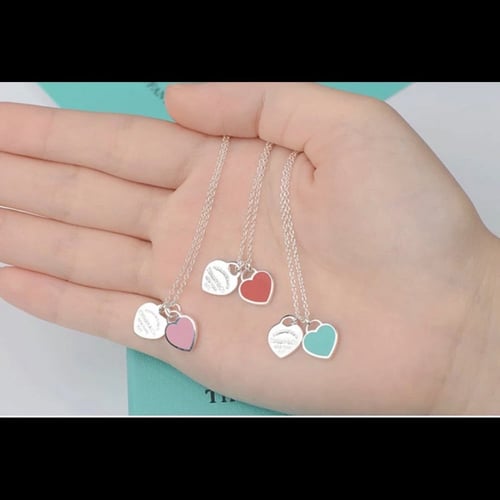 Tiffani &Co Necklace Blue فضة عيار924