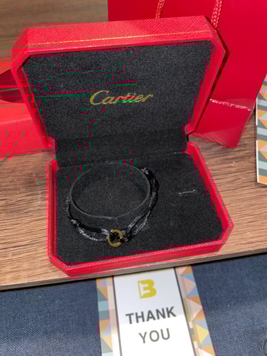 تسليم فوري Cartier Bracelet Two rings Black