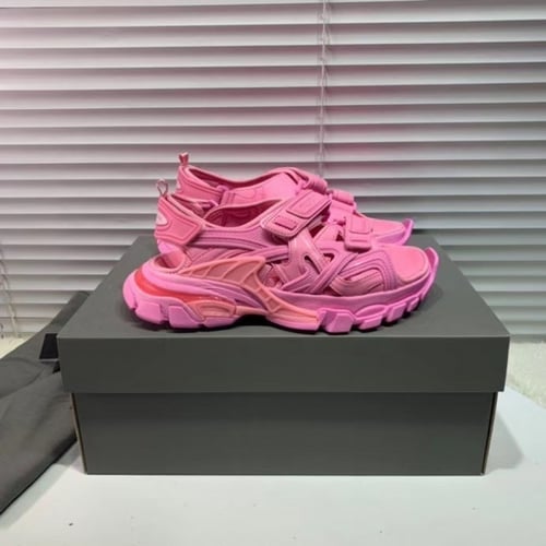 Balenciaga track logo sandals pink