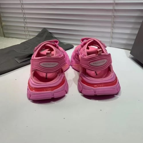 Balenciaga track logo sandals pink