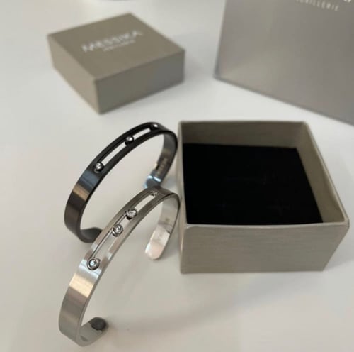 Messika bracelet for men’s Black تسليم فوري