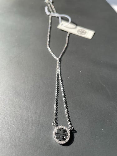 Tory Burch necklace Silver تسليم فوري