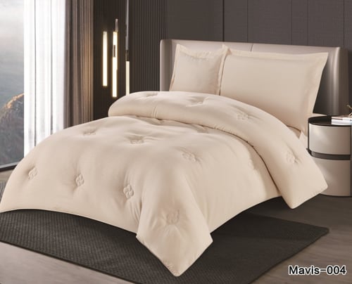 مفرش فندقي مايكروفايبر فاخر بنقوش ناعمة – 4 قطع