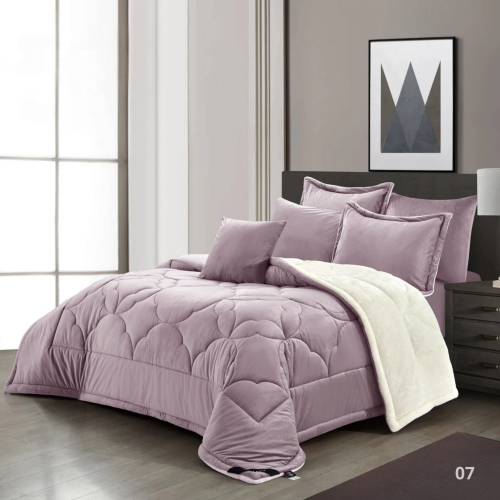 مفرش لينو شتوي فاخر مبطن 7قطع