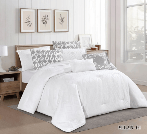 مفرش جاكار وجهين سادة ووجه مشجر