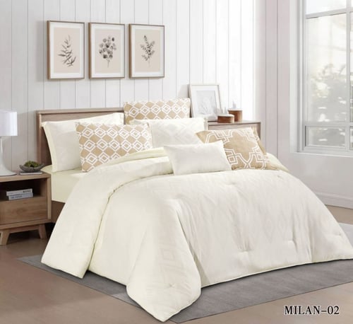 مفرش جاكار وجهين سادة ووجه مشجر