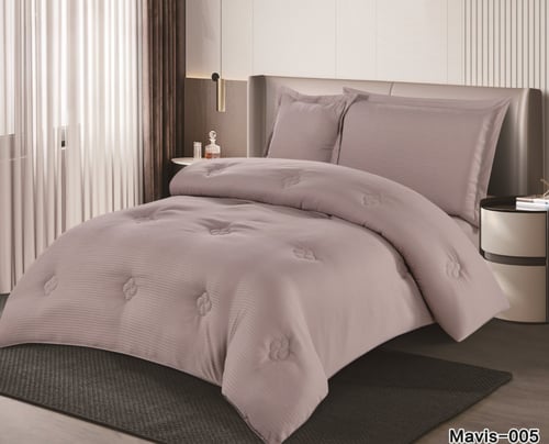 مفرش فندقي مايكروفايبر فاخر بنقوش ناعمة – 4 قطع