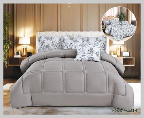 مفرش روشينا مايكرو فايبر ساده ووجه مشجر