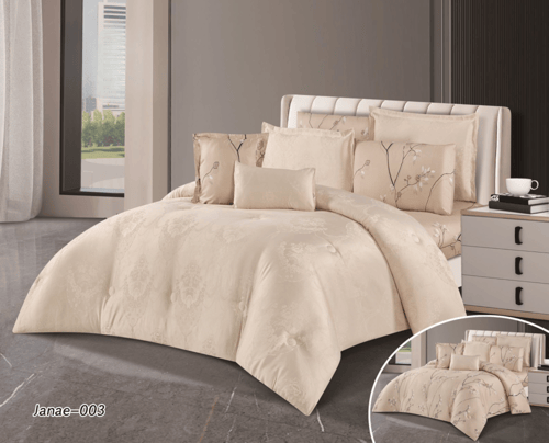 مفرش جاكار وجهين سادة ووجه مشجر