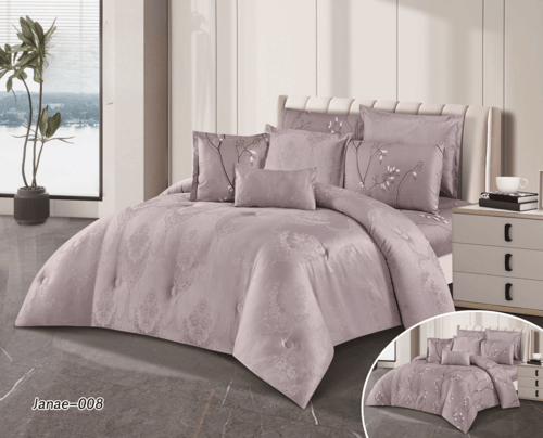 مفرش جاكار وجهين سادة ووجه مشجر