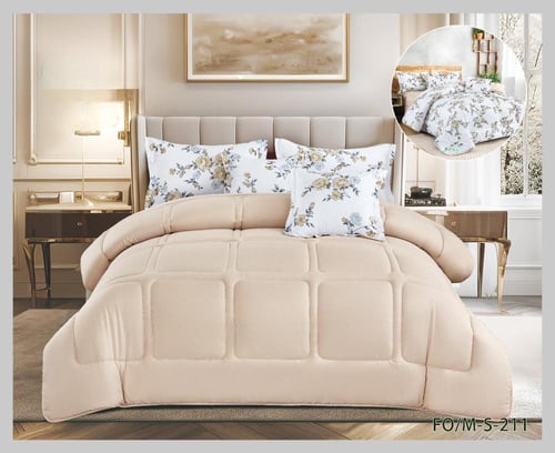 مفرش روشينا مايكرو فايبر ساده ووجه مشجر