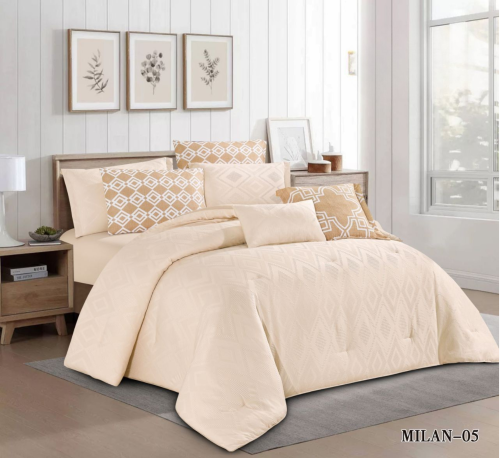 مفرش جاكار وجهين سادة ووجه مشجر