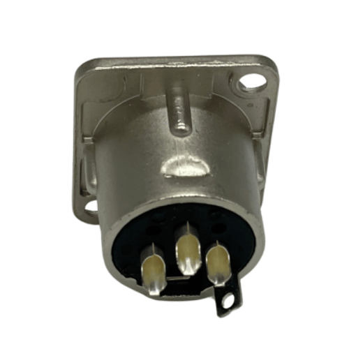 منفذ قاعدة مايك XLR أنثى لون فضي