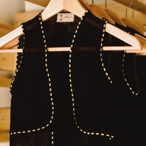 Black boys' Sadria with gold embroidery