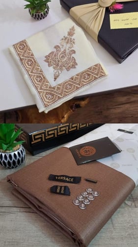 هدايا رجاليه شماغ كشميري رجالي مع قماش ثوب رجالي