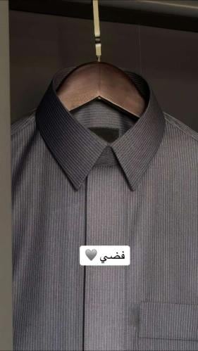 قماش شتوي لون فضي مقلمه