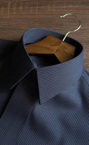 قماش كحلي مخطط فاتح