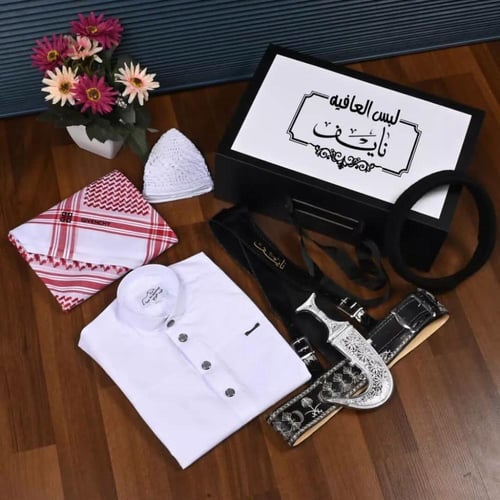 اطقم ملابس اطفال ولادي ثوب شماغ جنبيه عقال مجند