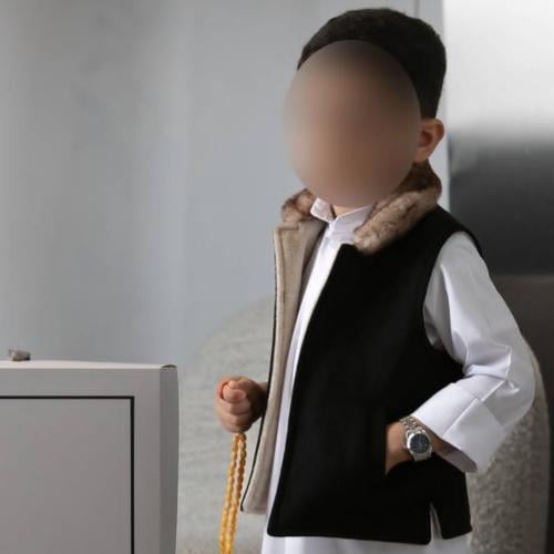 سديري اطفال اسود جوخ فرو