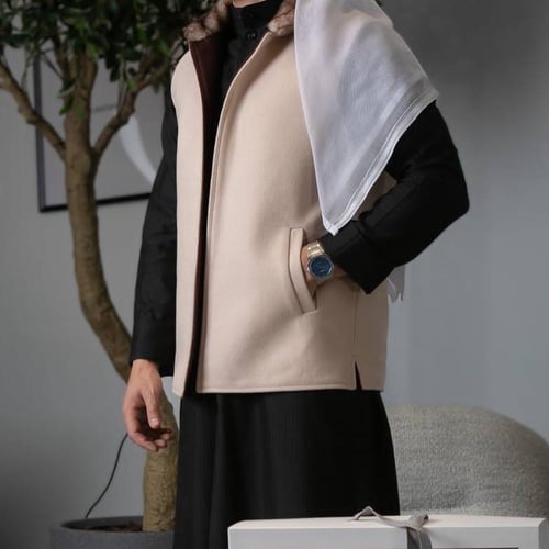 سديري رجالي ثوب فرو بيج