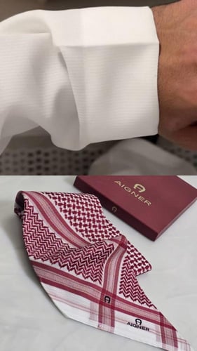 هدايا رجاليه قماش صيفي الهبة الجديده مع شماغ رجالي...