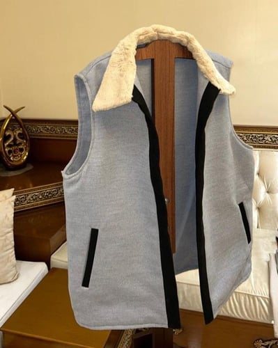 سديري صوف فرو رجالي لون جملي