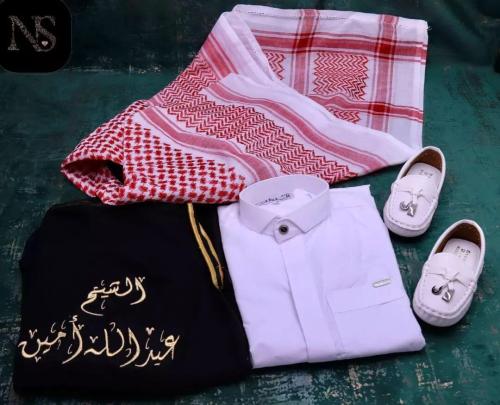 ملابس اطفال للعيد من دقلة اطفال و شماغ وعقال اطفال...