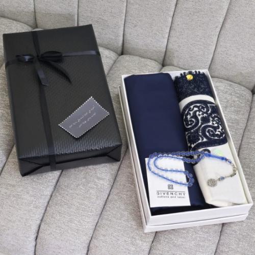 بوكس هديه رجالي شماغ كشميري مع قماش مع سبحه