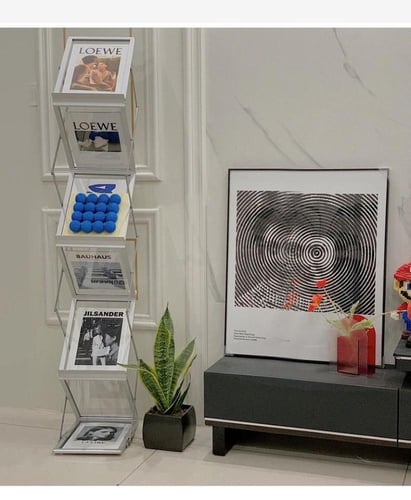 استاند بروشور سفط جهتين المنيوم +إكرليك