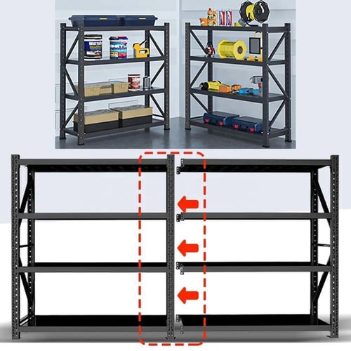استاند رفوف مستودع 200*200*60 لون اسود 300 كيلو تح...