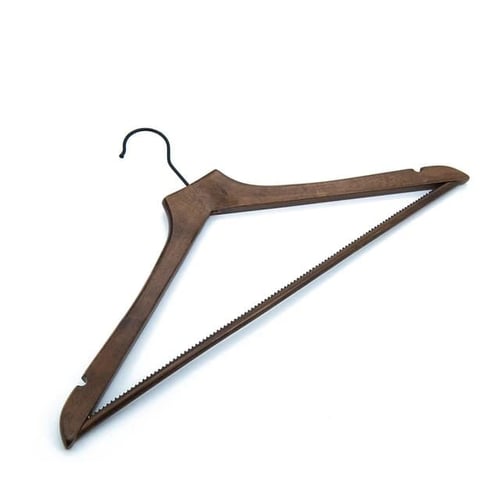 علاقة ملابس خشب بني محروق (12 حبه)