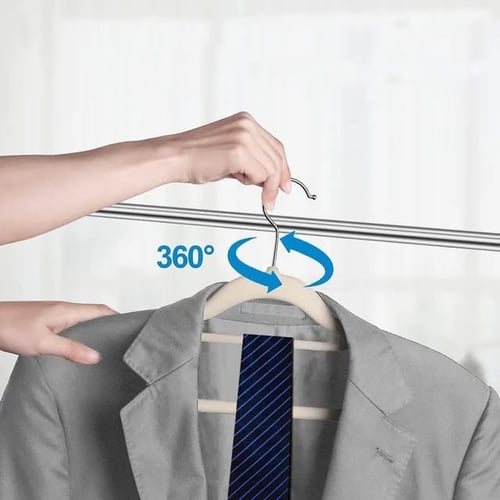 علاقة ملابس مخمل بيج (12 حبه)